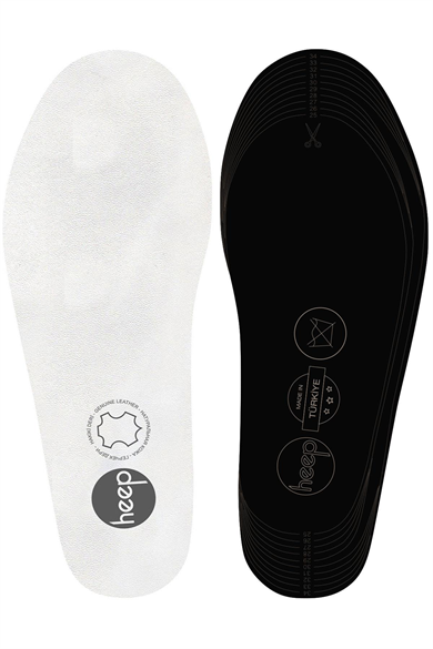 Heep Hakiki Deri Ve Anatomik Beyaz 25-35 Numara Çocuk Ayakkabı İç Tabanlığı