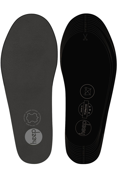 Heep Hakiki Deri Ve Anatomik Gri 25-35 Numara Çocuk Ayakkabı İç Tabanlığı