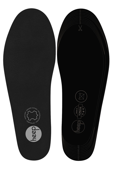 Heep Hakiki Deri Ve Anatomik Siyah 35-45 Numara Ayakkabı İç Tabanlığı