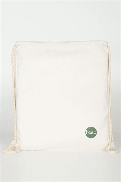 Heep Krem 35x40 cm Unisex Ham Bez Büzgülü Sırt Ayakkabı Çantası