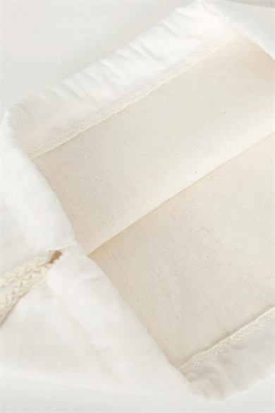 Heep Krem 35x40 cm Unisex Ham Bez Büzgülü Sırt Ayakkabı Çantası