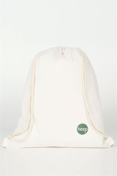 Heep Krem 35x40 cm Unisex Ham Bez Büzgülü Sırt Ayakkabı Çantası