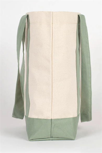 Heep Mint Yeşili Cepli Kanvas Tote Çanta