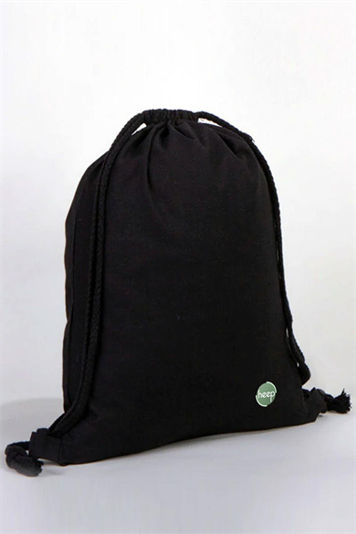 Heep Siyah 35x40 cm Unisex Ham Bez Büzgülü Sırt Ayakkabı Çantası