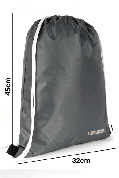 Rakerplus Antrasit 32x45 cm Su Geçirmez Büzgülü Krampon ve Spor Çantası