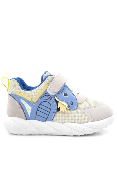 Rakerplus Barefoot Krem Dinazorlu Cırtlı Lastikli Çocuk Spor Ayakkabı