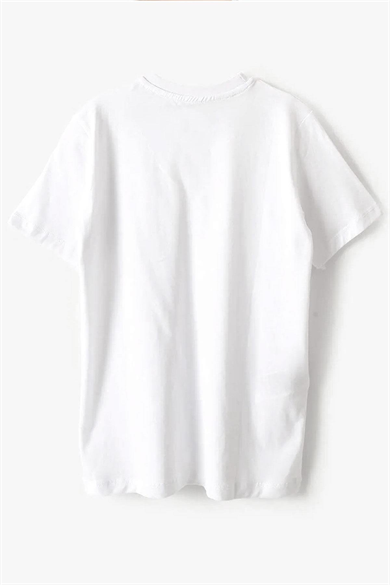 Rakerplus Beyaz %100 Pamuk Unisex Kısa Kollu Çocuk Tişört