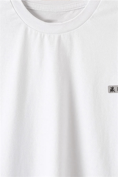 Rakerplus Beyaz %100 Pamuk Unisex Kısa Kollu Çocuk Tişört