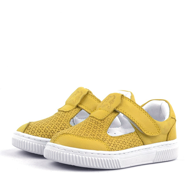 Rakerplus Bheem Hakiki Deri Sarı Cırtlı Bebek Sneaker Sandalet