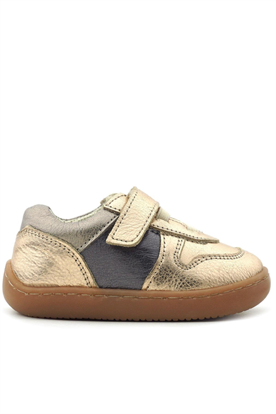 Rakerplus Bob Hakiki Deri Bakır Barefoot Cırtlı Lastikli Bebek Sneaker Ayakkabı