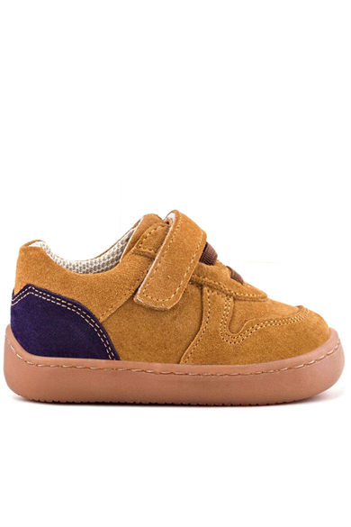 Rakerplus Bob Hakiki Deri Taba Barefoot Cırtlı Lastikli Bebek Sneaker Ayakkabı