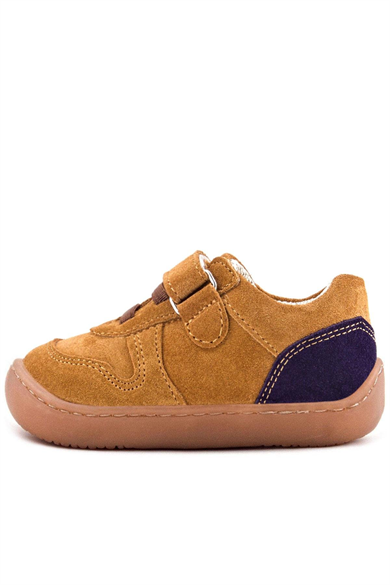 Rakerplus Bob Hakiki Deri Taba Barefoot Cırtlı Lastikli Bebek Sneaker Ayakkabı