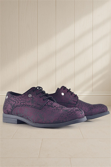 Rakerplus Bordo Bağcıklı Metal Detaylı Çocuk Klasik Takım Elbise Ayakkabı