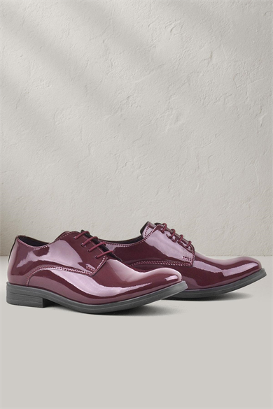 Rakerplus Bordo Rugan Bağcıklı Oxford Çocuk Okul Ayakkabısı