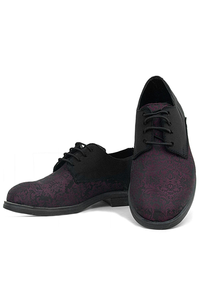 Rakerplus Bordo Siyah Bağcıklı Takım Elbise Klasik Çocuk Ayakkabı