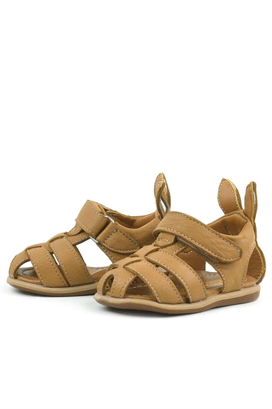 Rakerplus Bunny Hakiki Deri Taba Cırtlı Bebek Sandalet