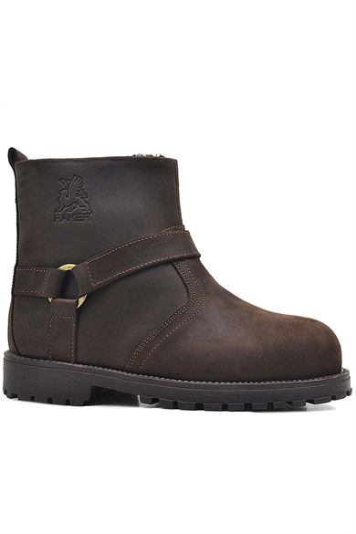 Rakerplus Chiron Hakiki Deri Fermuarlı Kışlık Çocuk Botu