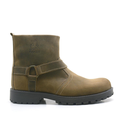 Rakerplus Chiron Hakiki Deri Kum Rengi Fermuarlı Kürklü Bot