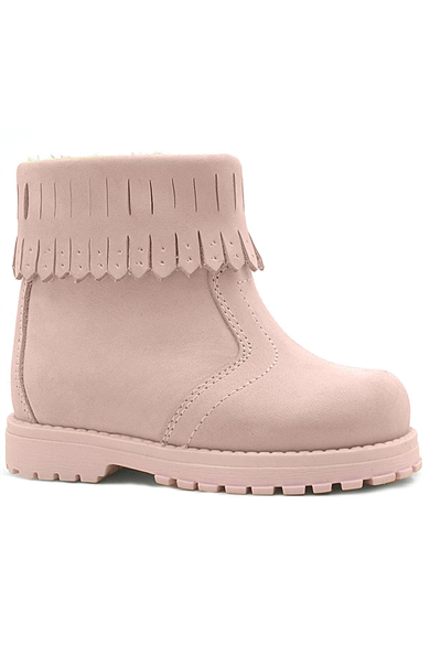 Rakerplus Chiron Hakiki Deri Pembe Fermuarlı Kız Çocuk Bot Çizme