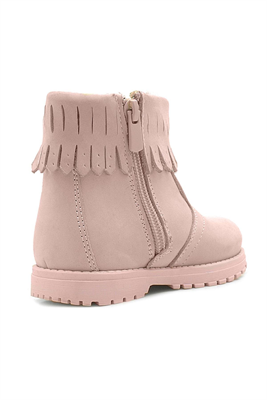 Rakerplus Chiron Hakiki Deri Pembe Fermuarlı Kız Çocuk Bot Çizme