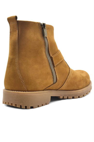 Rakerplus Chiron Hakiki Deri Sarı Fermuarlı Kışlık Bot