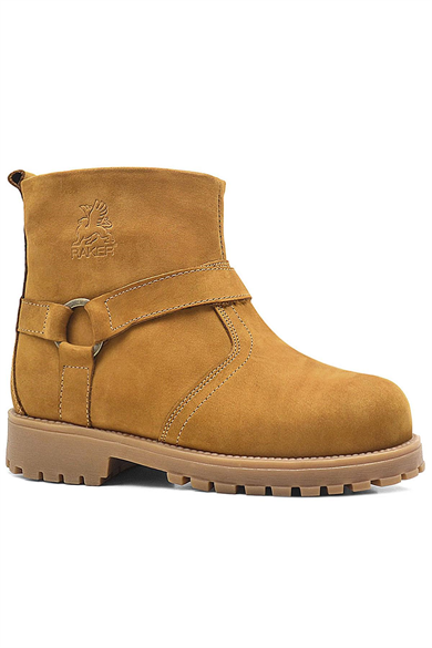 Rakerplus Chiron Hakiki Deri Sarı Fermuarlı Unisex Çocuk Çizme
