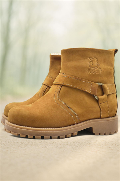 Rakerplus Chiron Hakiki Deri Sarı Fermuarlı Unisex Çocuk Çizme