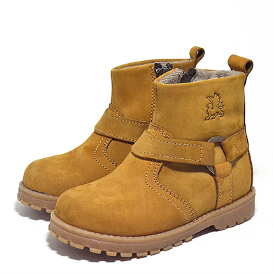 Rakerplus Chiron Hakiki Deri Sarı Fermuarlı Unisex Bebek Çizme