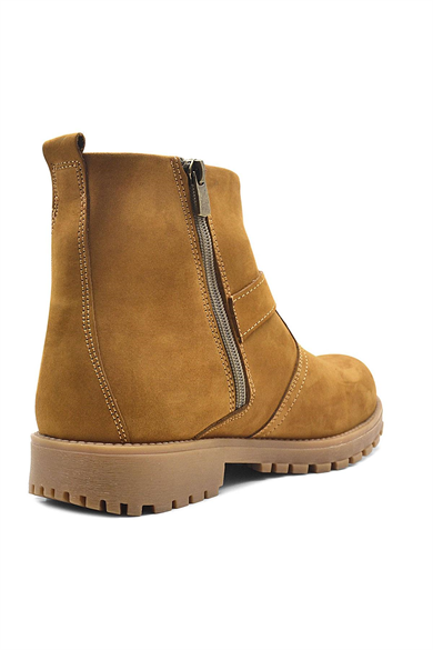 Rakerplus Chiron Hakiki Deri Sarı Fermuarlı Unisex Çocuk Çizme