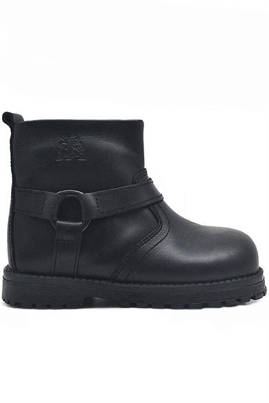 Rakerplus Chiron Hakiki Deri Siyah Fermuarlı Bebek Çizme