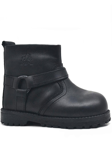 Rakerplus Chiron Hakiki Deri Siyah Fermuarlı Bebek Çizme