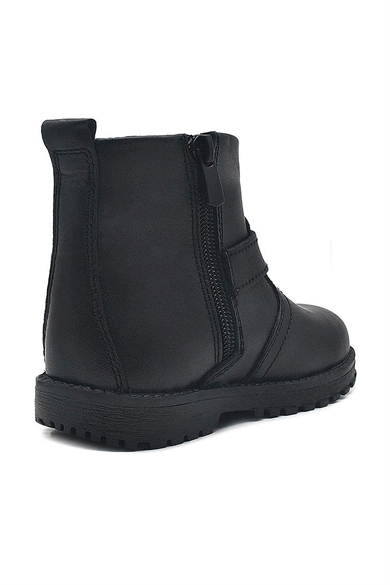 Rakerplus Chiron Hakiki Deri Siyah Fermuarlı Bebek Çizme