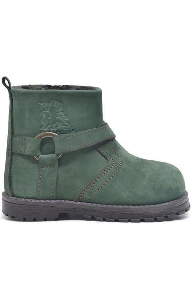 Rakerplus Chiron Hakiki Deri Yeşil Fermuarlı Unisex Bebek Bot
