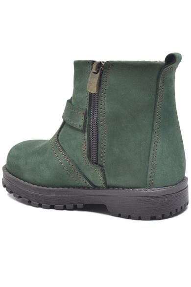 Rakerplus Chiron Hakiki Deri Yeşil Fermuarlı Unisex Bebek Bot