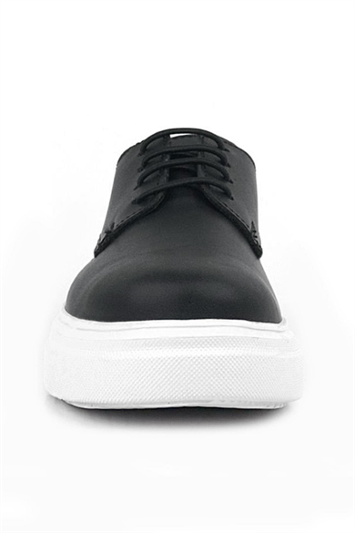 Rakerplus Derby Siyah Mat Beyaz Taban Çocuk Klasik Ayakkabı