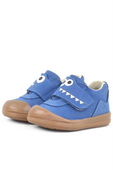 Rakerplus Dino Hakiki Deri Lacivert Yüksek Bilekli Bebek Ayakkabı