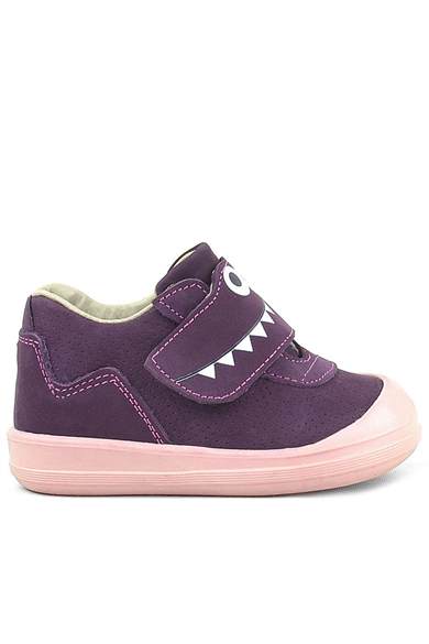 Rakerplus Dino Hakiki Deri Mor Yüksek Bilekli Bebek Ayakkabı