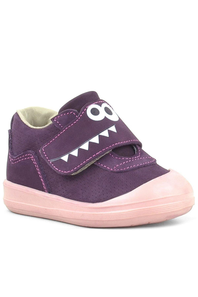 Rakerplus Dino Hakiki Deri Mor Yüksek Bilekli Bebek Ayakkabı