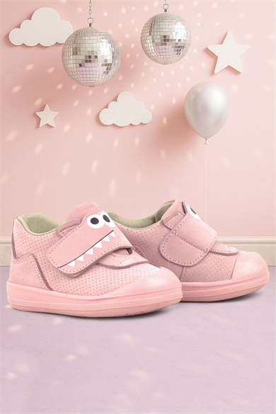 Rakerplus Dino Hakiki Deri Pudra Yüksek Bilekli Bebek Ayakkabı