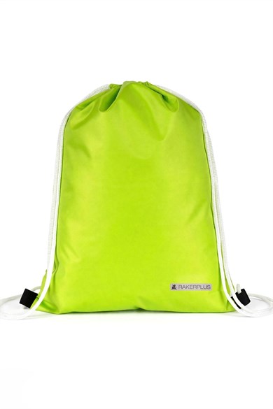 Rakerplus Fıstık Yeşili 32x45 cm Su Geçirmez Büzgülü Spor Ayakkabı Çantası