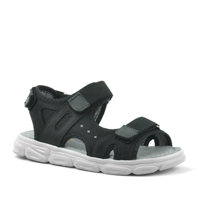 Rakerplus Flint Hakiki Deri Siyah Çocuk Sandalet