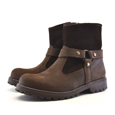 Rakerplus Garuda Hakiki Deri Kahve Fermuarlı Çocuk Bot