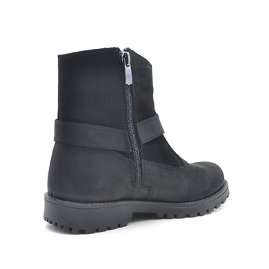 Rakerplus Garuda Hakiki Deri Siyah Fermuarlı Çocuk Bot