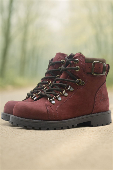 Rakerplus Griffon Hakiki Deri Bordo Fermuarlı Çocuk Bot