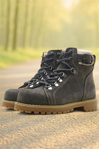 Rakerplus Griffon Hakiki Deri Fermuarlı Kışlık Unisex Çocuk Bot