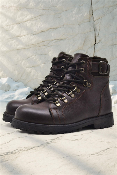 Rakerplus Griffon Hakiki Deri Fermuarlı Kışlık Çocuk Bot