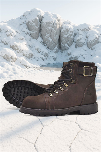 Rakerplus Griffon Hakiki Deri Fermuarlı Kışlık Çocuk Bot