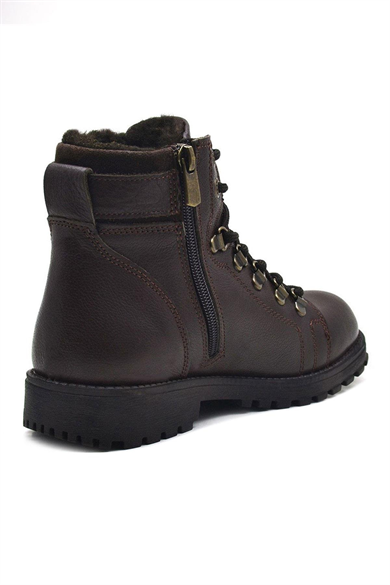 Rakerplus Griffon Hakiki Deri Fermuarlı Kışlık Çocuk Bot