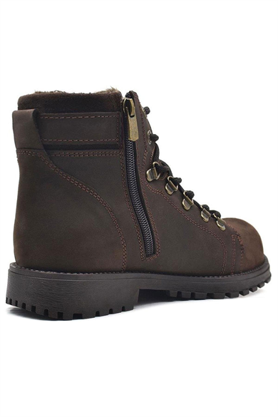 Rakerplus Griffon Hakiki Deri Fermuarlı Kışlık Çocuk Bot