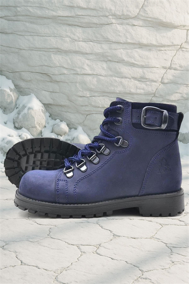 Rakerplus Griffon Hakiki Deri Lacivert Fermuarlı Çocuk Botu